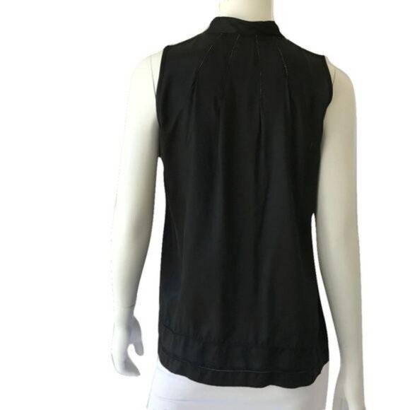 Generra Black Silky Front Tie Blouse - Picture 2 of 5